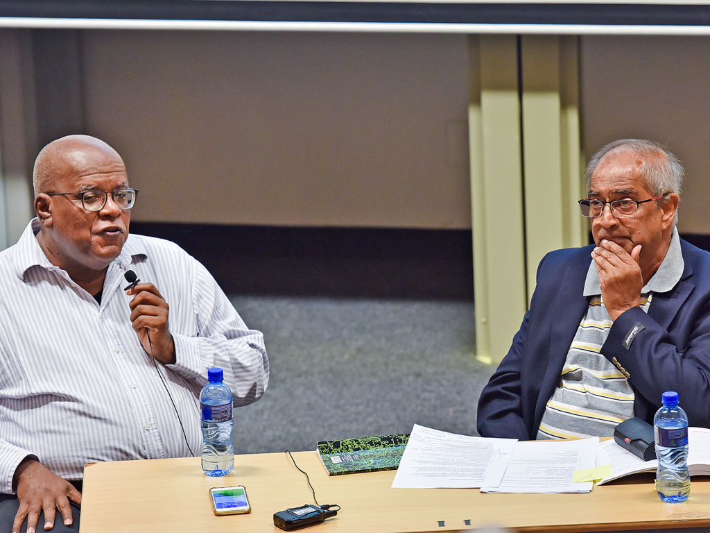 Distinguished Professor Jonathan Jansen and Emeritus Professor Anwar Mall